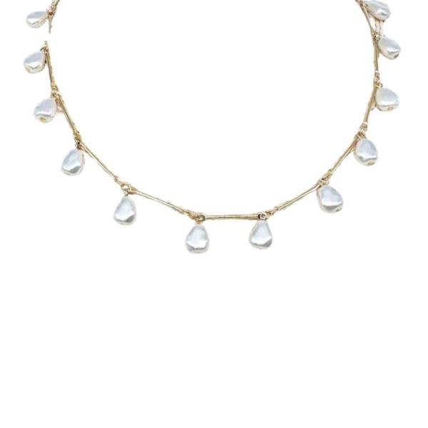 TEARDROP BEADED STATION NECKLACE