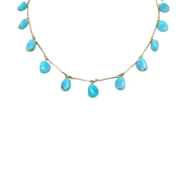 TEARDROP BEADED STATION NECKLACE