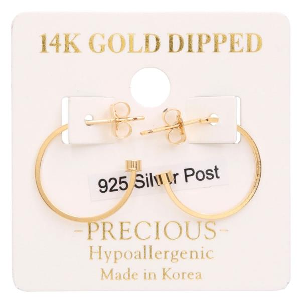 14K GOLD DIPPED OPEN HOOP EARRING