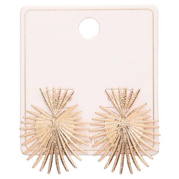 HEART SHAPE SPIKE METAL EARRING