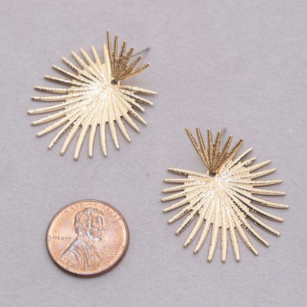 HEART SHAPE SPIKE METAL EARRING
