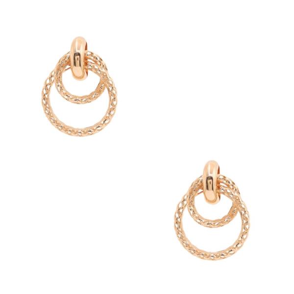 DOUBLE CIRCLE METAL EARRING