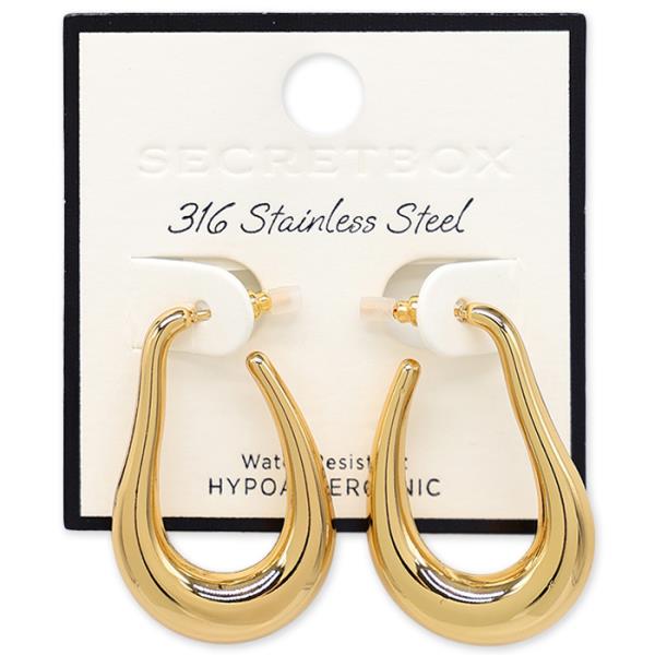 SECRET BOX STAINLESS STEEL EARRING