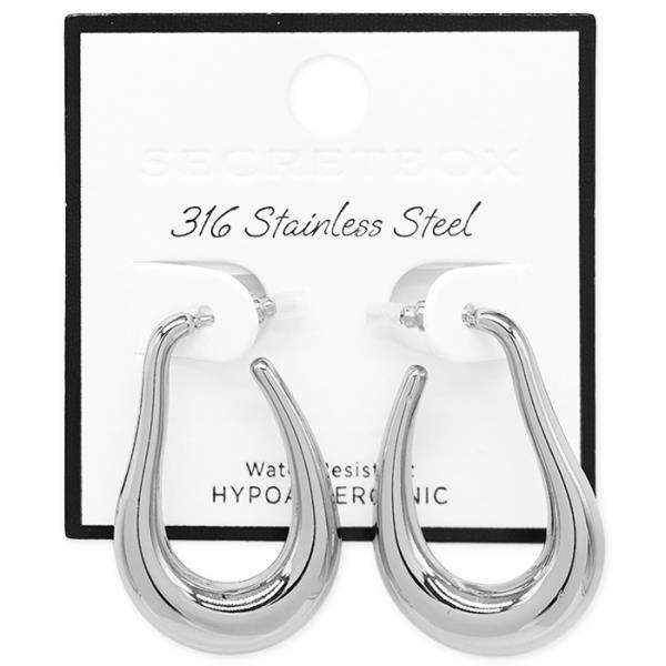 SECRET BOX STAINLESS STEEL EARRING