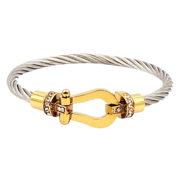 STAINLESS STEEL HORSEBIT ROPE WIRE BRACELET