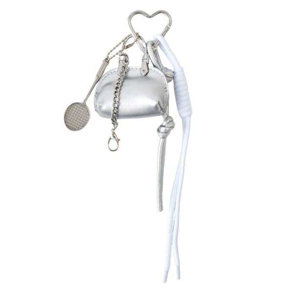 BADMINTON RACKET BAG CHARM KEYCHAIN