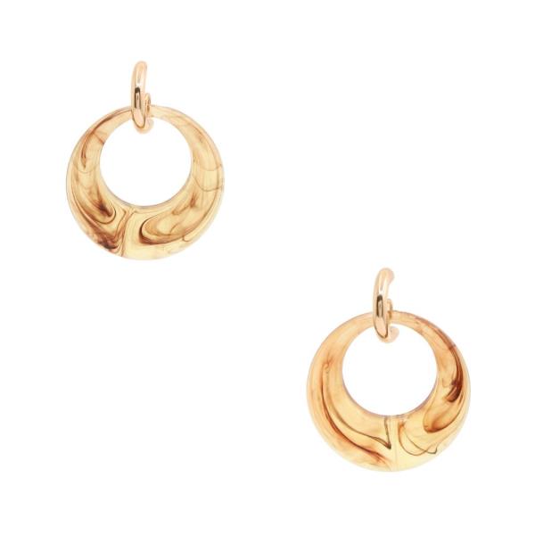 ACETATE ROUND EARRING