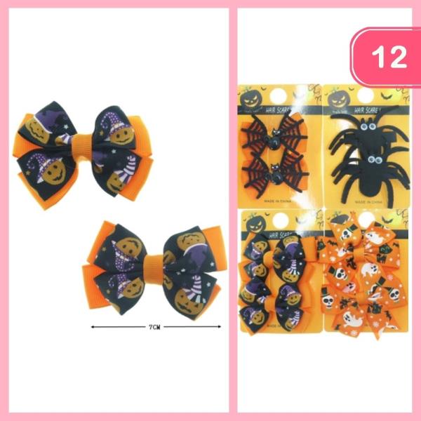 HALLOWEEN HAIR BOWS (12 UNITS)