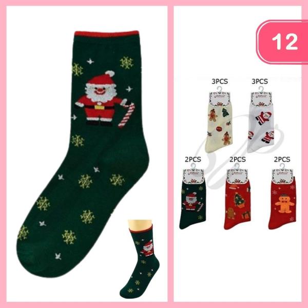 CHRISTMAS MID SOCKS (12 UNITS)