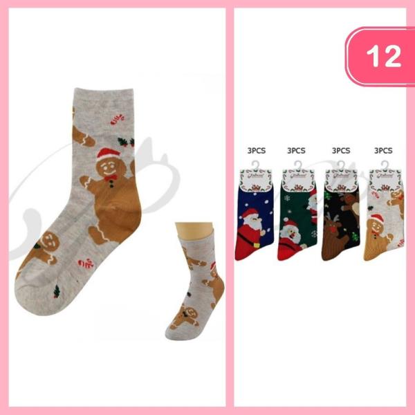 CHRISTMAS MID SOCKS (12 UNITS)