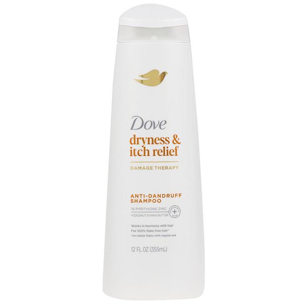 DOVE DAMAGE THERAPY DRYNESS AND ITCH RELIEF ANTI DANDRUFF SHAMPOO