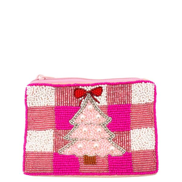 CHECKER CHRISTMAS TREE COIN BAG