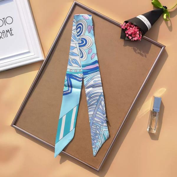 ABSTRACT PATTERN SILKY SKINNY SCARF