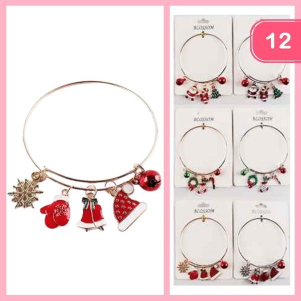 CHRISTMAS CHARM BRACELET (12 UNITS)