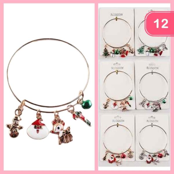 CHRISTMAS CHARM BRACELET (12 UNITS)
