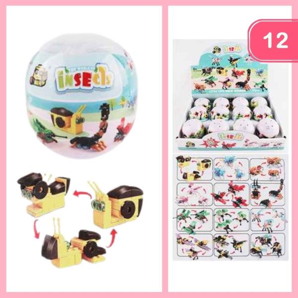 INSECTS BUILDING TOY (12 UNITS)