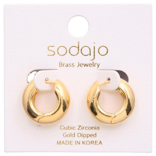 SODAJO MINI HOOP GOLD DIPPED EARRING