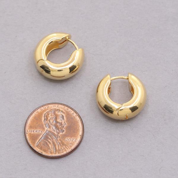 SODAJO MINI HOOP GOLD DIPPED EARRING