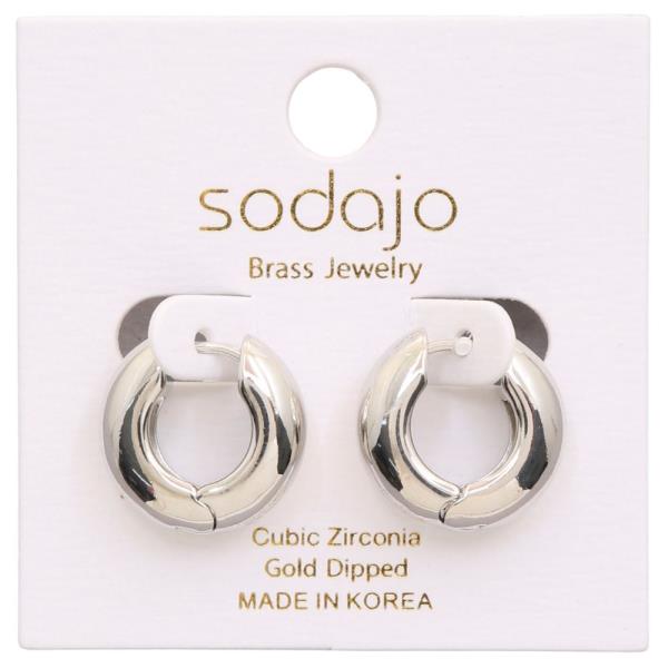 SODAJO MINI HOOP GOLD DIPPED EARRING