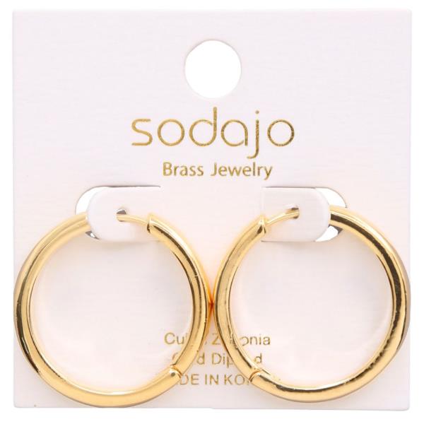 SODAJO HOOP GOLD DIPPED EARRING