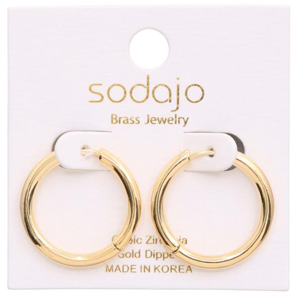SODAJO HOOP GOLD DIPPED EARRING