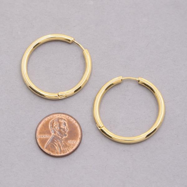 SODAJO HOOP GOLD DIPPED HOOP EARRING
