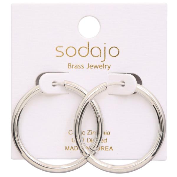 SODAJO HOOP GOLD DIPPED HOOP EARRING