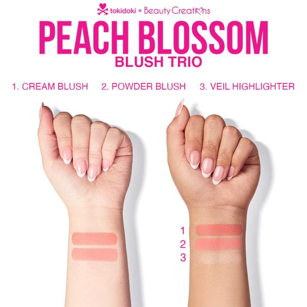 BEAUTY CREATIONS X TOKIDOKI PEACH BLOSSOM BLUSH TRIO