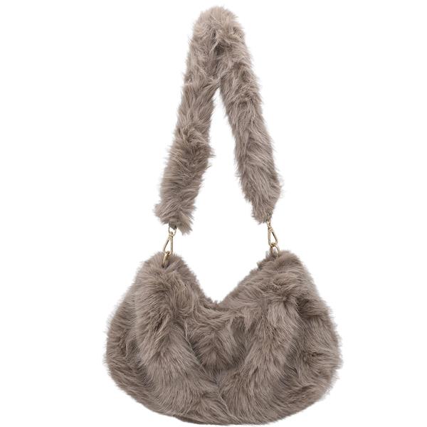 FAUX FUR CROSSBODY BAG