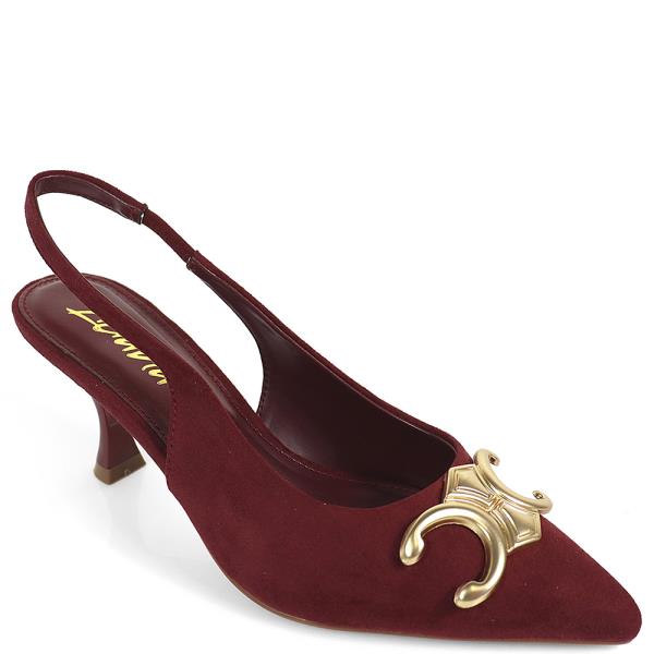 POINTED TOE SLINGBACK HEEL W GOLD ACCENT 12 PAIRS