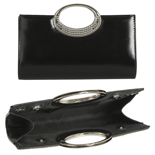 RHINESTONE EVENING HANDLE CLUTCH BAG