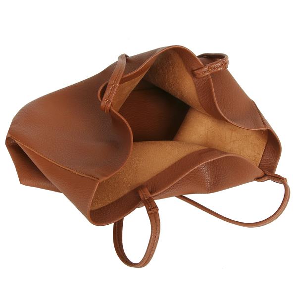 2IN1 CHIC SHOULDER TOTE BAG W ZIPPER POUCH SET