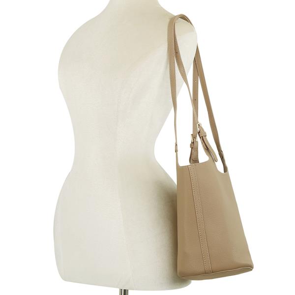 2IN1 SMOOTH SHOULDER TOTE BAG W ZIPPER POUCH SET