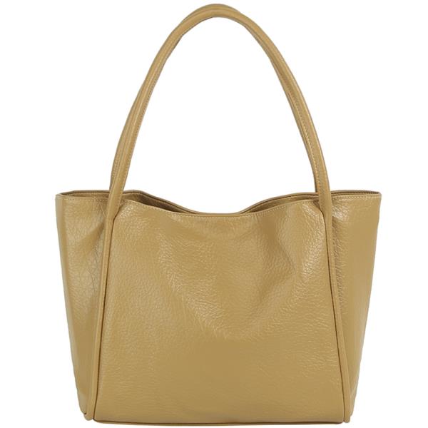 SMOOTH TEXTURE SHOULDER TOTE BAG
