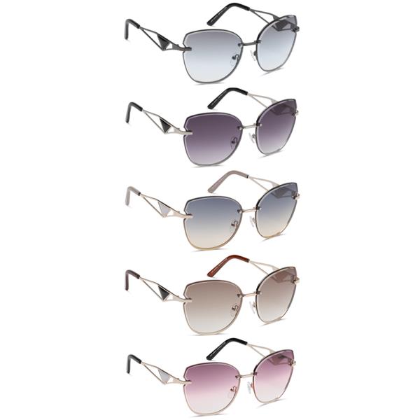 CHIC SIDE TRIANGULAR DESIGN SQUARE SUNGLASSES 1DZ