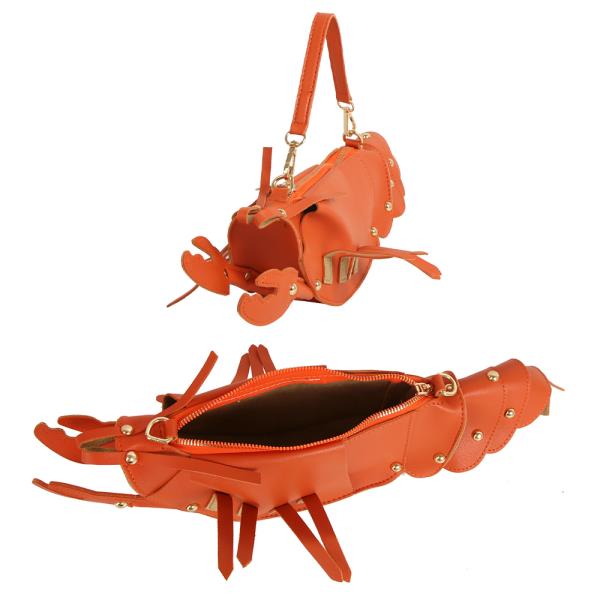 LOBSTER SHAPE DESIGN CROSSBODY BAG