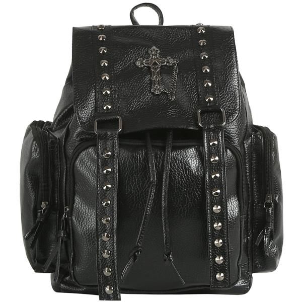 STUDDED CROSS DESIGN BACKPACK