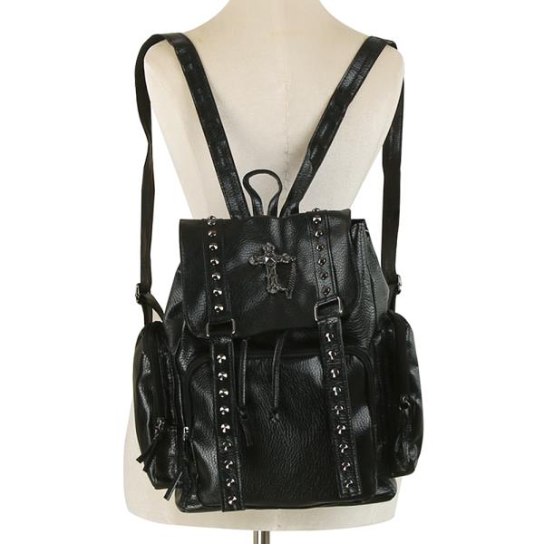 STUDDED CROSS DESIGN BACKPACK