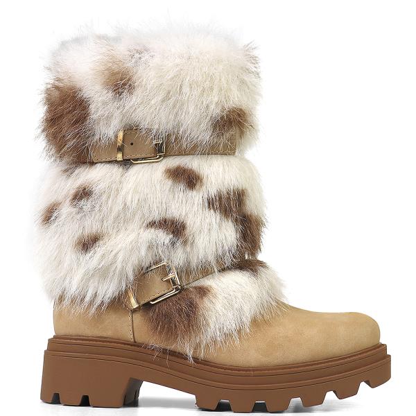 FLUFFY SHORT BOOTS 12 PAIRS