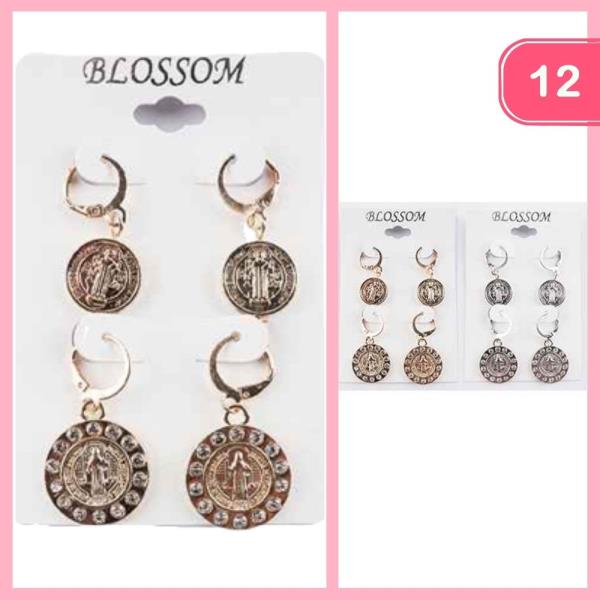 HUGGIE DANGLE EARRING (12 UNITS)