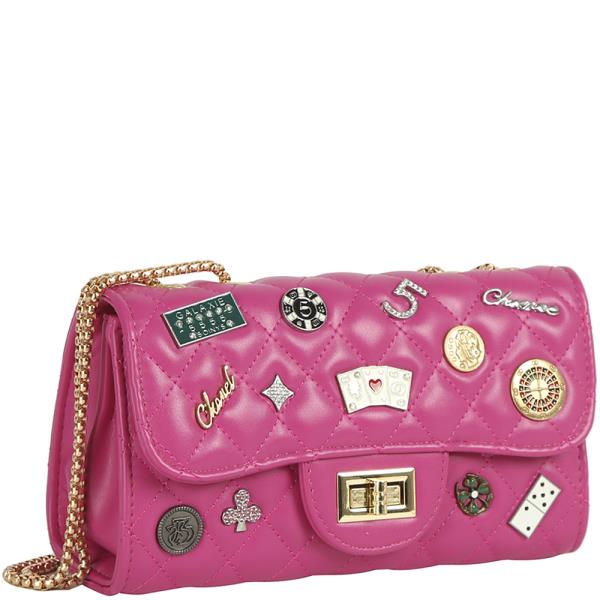 QUILTED CHARM STUD CROSSBODY BAG