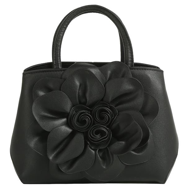 FLOWER CHIC DESIGN HANDLE SATCHEL BAG