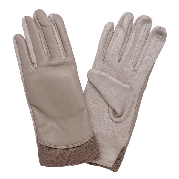 SMOOTH LEATHER TOUCHSCREEN GLOVES