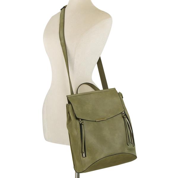 PLAIN FASHION CONVERTIBLE TRAVEL BACKPACK