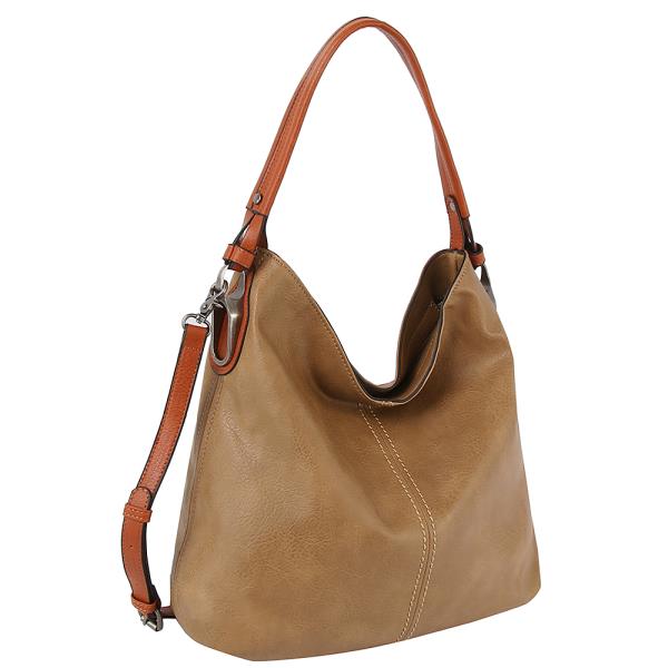 SMOOTH SHOULDER HOBO BAG W STRAP
