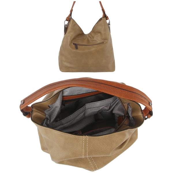 SMOOTH SHOULDER HOBO BAG W STRAP