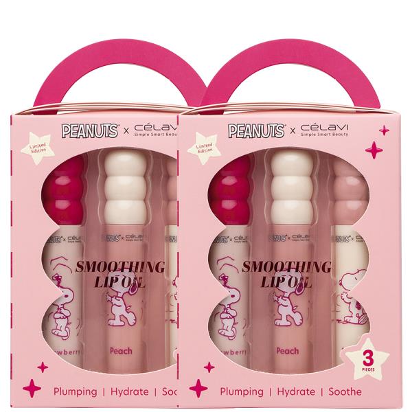 CELAVI X PEANUTS 3PC SMOOTHING LIP OIL (2 UNITS)