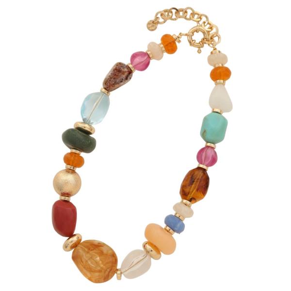 ACETATE MIXED BEAD NECKLACE