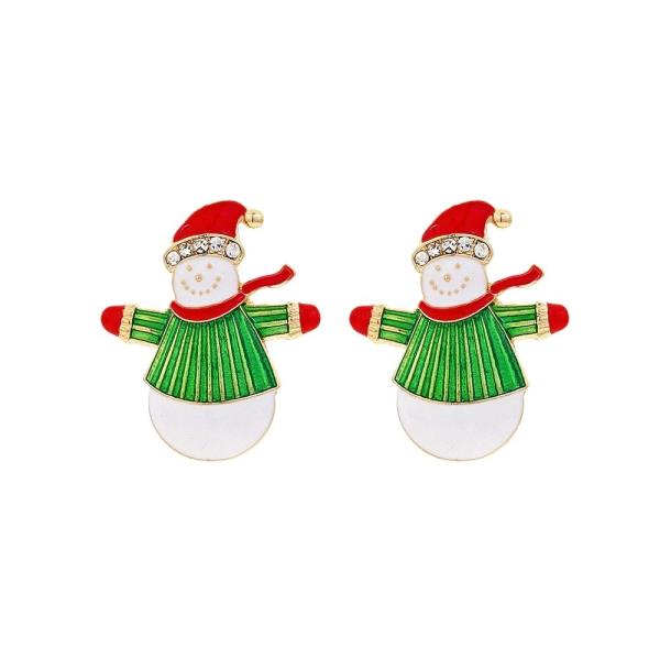 CHRISTMAS SANTA SNOWMAN STUD EARRING