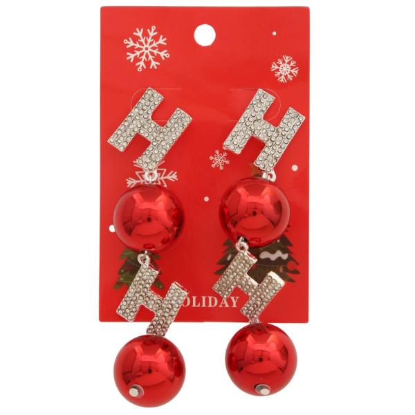 CHRISTMAS HO HO DANGLE EARRING